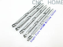 10pcs 6x72mm Tungsten Carbide Single Flute Sprial End Mill Cutter Sets, Milling Tools on Wood CNC Router Cutting Machine Tools 2024 - buy cheap