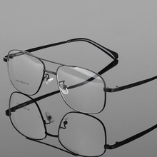 Armação de óculos masculino de liga metálica, grande e quadrado, óculos de prescrição para miopia, armação completa, 2256 2024 - compre barato