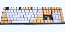 NPKC OEM PBT Keycaps White-Orange Mixed with ANSI Layout 108-Key Side Print Keycaps for Cherry MX Mechanical Keyboard Free Ship 2024 - buy cheap