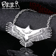 Beier new store 316L Stainless Steel Pendant Necklace men huge ealge pendant vintage Jewelry  LLBP8-135P 2024 - buy cheap