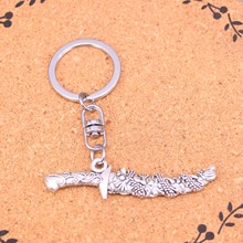 Llavero Chapado en plata con amuleto de ojo malvado para regalo, joyería de aleación de espada samurái, dagger, 20 Uds. 2024 - compra barato