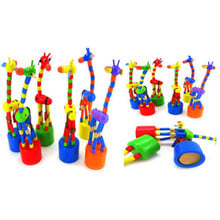 Juguete educativo de madera para niños, soporte de baile, jirafa mecedora colorida, juguete educativo para niños, 20 2024 - compra barato