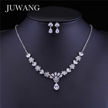 JUWANG Brand Cubic Zirconia Peacock Shape Party Wedding Bridal Jewelry Set for Women Fashion Necklace Earring Set Gift 2024 - buy cheap