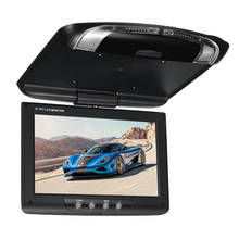 9 Inch Car Roof Monitor with Remote Controller Ceiling Mount Flip Down LCD Digital Screen DVD Player IR Transmitter+Dome Light 2024 - buy cheap