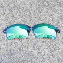 Vendas por atacado e.o.s polarizado lentes de substituição aprimoradas para oakley jaqueta rápida xl óculos de sol-espelho polarizado verde esmeralda 2024 - compre barato