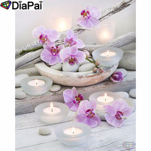 DIAPAI Diamond Painting 5D DIY 100% Full Square/Round Drill "Flower candle" Diamond Embroidery Cross Stitch 3D Decor A24513 2024 - buy cheap