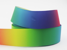 [IuBuFiGo] Free Shipping 1"(25mm) Tie Dying Ribbon Printed Grosgrain Fading Ribbons Colorful DIY Gif Packing 50yard/lot 2024 - buy cheap