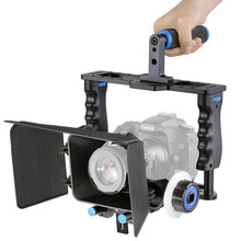 Equipamento de câmera dslr, suporte estabilizador portátil com caixa fosca e foco para canon, nikon, sony, filmadora 2024 - compre barato