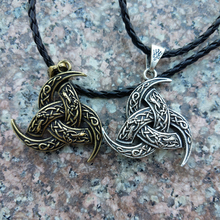1 collar de vikingos nórdicos Legendry, cuerno de Odin y collar de dragón, talismán Nórdico 2024 - compra barato