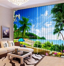 Beautiful HD Nature Landscape Curtains 3D Living room Bedroom Curtain Painting Drapes For Window Custom any size 2024 - buy cheap