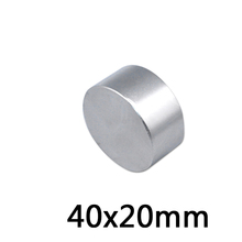 1pcs N35 Neodymium magnet 40x20 mm gallium metal super strong magnets 40*20 round magnet powerful permanent magnetic 2024 - buy cheap