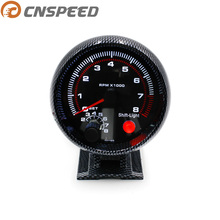 CNSPEED 80mm Cool Carbon Fiber 0-8000Rpm Car Tachometer RPM Gauge with inter shift light Racing Speedometer YC100144-CN 2024 - buy cheap
