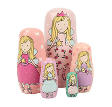 Muñeca Matryoshka, muñecas étnicas de moda, decoración del hogar, artesanías de madera, regalos de cumpleaños, adorno de Navidad, venta al por mayor, 1 Juego por lote 2024 - compra barato