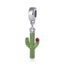 Green cactus crystal beads Fit  plata de ley  original bracelet jewelry valentine's day mary poppins bijoux DGB676 2024 - buy cheap