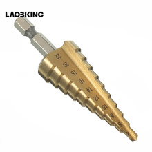 1PC Hex Titanium Step Cone Drill Bit 4-22MM Hole Cutter HSS 4241 For Sheet Metalworking Wood Drilling Power Tools 2024 - buy cheap