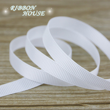 (100 yards/roll) 3/8" 10mm White Grosgrain Ribbon Wholesale gift wrap decoration ribbons 2024 - buy cheap