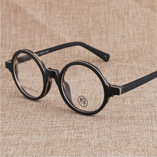 Armações de óculos mesa redondas de 46mm vintage, óculos de qualidade superior com bordas inteiras da miopia, rx 2024 - compre barato