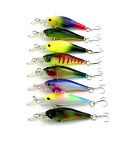 Señuelo de Pesca de pececillos, cebo de Pesca duro Artificial, aparejo de Pesca de plástico, ojos de pez 3D, cebo de natación de 6,3 cm 6g, 8 Uds. 2024 - compra barato