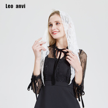 Leão anvi véu católico de marca, véu de renda para mulheres, cachecol em massa, triângulo, religioso, xale 2024 - compre barato