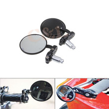 2X Motorcycle Round 7/8" Handle Bar End Foldable Rear View Side Mirrors Universal Fit 2024 - buy cheap