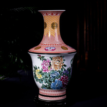 Vaso clássico jingdezhen de cerâmica para o chão, vaso grande colorido, câmara de noiva para decorar a sala de estar, arte de decoração 2024 - compre barato