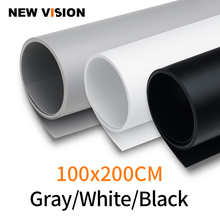 Черно-белый серый бесшовный водонепроницаемый Фотофон 100 см * 200 см для фото-и видеосъемки в фотостудии 2024 - купить недорого