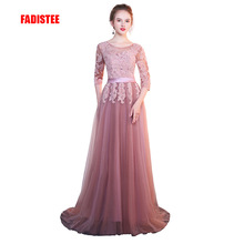 FADISTEE New arrival elegant half sleeve dress prom party dresses A-line sweep train appliques formal style dress 2024 - buy cheap