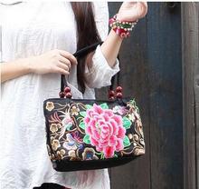 Fashion Multi Embroidery Shopping Small Handbags!Nice Colorful Bohemian Floral Lady Top-handle bags National Canvas Beading bags 2024 - buy cheap