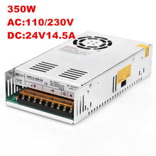 1 Uds 350W 24V14. 6A fuente de alimentación 24V 14.6A 350W Controlador LED AC-DC S-350-24 de alta potencia PSU 350W 2024 - compra barato