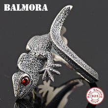 BALMORA Real 925 Sterling Silver Lizard Open Stacking Rings for Men Couple Special Gift Punk Animal Fashion Jewelry Anillos 2024 - buy cheap