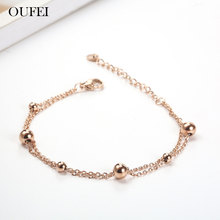 OUFEI Stainless Steel Jewelry Woman Vogue 2019 Rose Gold Chain Link Bracelets Bangles Jewelry  Accessories Bohemian 2024 - buy cheap