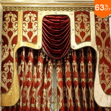 The Red luxurious ancient Roman helmet Head Hook Hang style Living Room curtains of Restaurant Red Golden palace Hotel Curtain 2024 - buy cheap