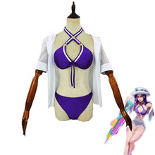 Game Lol Swimming Pool Party Caitlyn Cosplay Costume One Piece Swimsuit Bikini Coat Halloween Carnival Swimwear Custom Made Buy Cheap In An Online Store With Delivery Price Comparison Specifications Photos And Customer Reviews