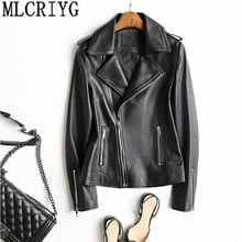 Women Genuine Leather Jacket Motorcycle Short Natural Sheepskin Coats Spring Autumn Real Leather Jackets cuero genuino YQ243 2024 - buy cheap