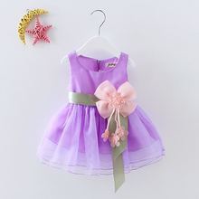 New  Baby Girls Summer Cute flowers Dress Casual Princess Party Tutu Dresses Girl princess dress Child clothes 1-4 years 2024 - buy cheap