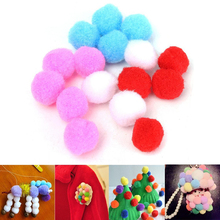 Juego de bolas de felpa multicolor para decoración, bolas de pelo con pompón, suministros para manualidades, fiestas y actividades festivas, 15mm, 100 unidades, varios colores 2024 - compra barato