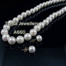 New Style A660# AA Fresh Water Pearls Necklace White Color Pearls Size10-11mm Nice Quality Fresh Water Pearls Necklace 2024 - buy cheap