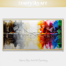 Professional Artist Hand-painted High Quality Colorful Abstract Landscape Oil Painting on Canvas Thick Textured Oil Painting 2024 - buy cheap