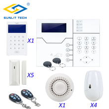 Wireless TCP IP GSM Alarm System Home RFID Burglar Security Touch Keyboard Pet Immune PIR Motion Senor Door Fire Somke Detector 2024 - buy cheap