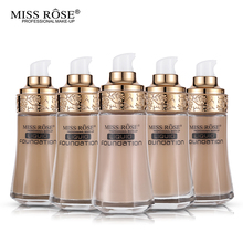 Основа для макияжа Miss Rose, Жидкая основа для лица, полное покрытие, увлажняющий отбеливающий праймер для макияжа, натуральный консилер 2024 - купить недорого