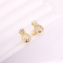 3Pairs, Clear cz micro pave Women Jewelry Pineapple Earrings delicate earring 2024 - buy cheap