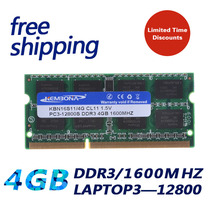 KEMBONA 1.5V Voltage Laptop / Notebook DDR3 4gb 1600mhz PC3-12800 / DDR3 1600MHz PC3 12800 Non-ECC 4GB SO-DIMM  Ram Memoria 2024 - buy cheap