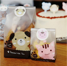 50 Pcs Lovely Flat Packing Bag,Free Gift Cute Stickers,Handmade Plastic Bags for Cookie,Cake,Chocolate,Candy,Snack Wrapping 2024 - buy cheap