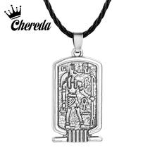 Chereda Ancient Egypt Women Men Necklaces&Pendants Bronze Square Vintage Retro Runes Ethnic Jewelry 2024 - buy cheap