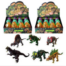 1pcs Rubber dinosaur 3D DinosaursABS Eggs Novelty Toy Dino Play Creative Hatch Animal Pet Color Random Funny easter toy 2024 - buy cheap