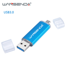 Doble Uso USB 3,0 OTG USB Flash Drive 128GB 256GB Pen Drive 64GB 32GB 16GB Pendrive de alta velocidad Micro USB Stick de memoria de disco 2024 - compra barato