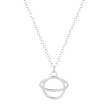 Kinitial boho Saturn Necklaces & Pendants Geometric Necklace for Women Statement Fashion Long Chain Jewelry collares 2024 - buy cheap