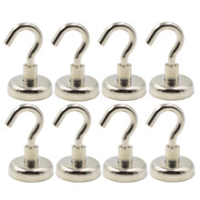 8pcs Strong Mini Magnetic Circular Hook Hanger Magnets Linked Home Kitchen Wall Hold power neodymium magnet hook 2024 - buy cheap