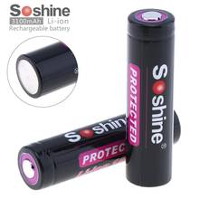 High Capacity Soshine 3100mAh Protected 18650 3.7V Li-ion Lithium Rechargeable Battery with Battery Case 2024 - buy cheap