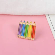 Женская Брошь-карандаш в форме радуги с эмалью 2024 - купить недорого